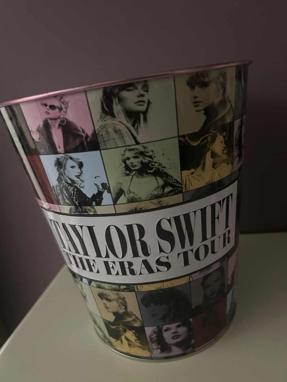 Taylor Swift The Eras Tour Popcorn Tin - Pink Accent